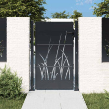 Berkfield Garden Gate Anthracite 100x125 cm Steel Grass Design