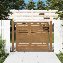 Berkfield Garden Gate 100x75 cm Corten Steel Square Design