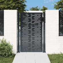 Berkfield Garden Gate Anthracite 100x150 cm Steel Square Design