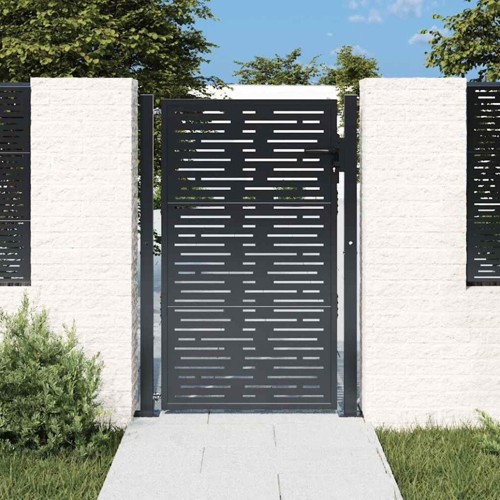 Berkfield Garden Gate Anthracite 100X150 Cm Steel Square Design 4807292387606