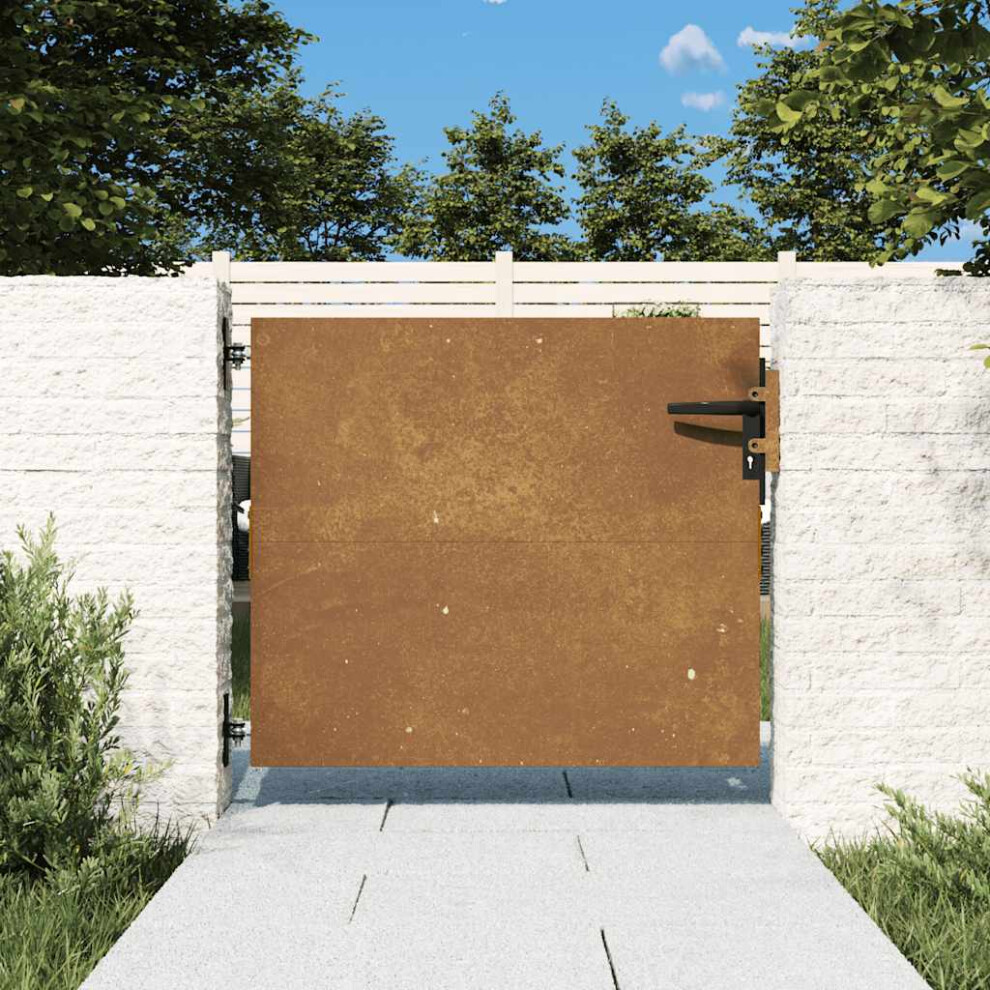 Berkfield Garden Gate 85X125 Cm Corten Steel Square Design 4636920689955