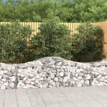 Berkfield Arched Gabion Basket 200x50x60/80 cm Galvanised Iron