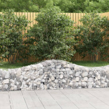 Berkfield Arched Gabion Basket 200x50x40/60 cm Galvanised Iron