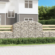 Berkfield Arched Gabion Basket 200x30x120/140 cm Galvanised Iron