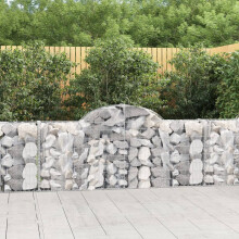 Berkfield Arched Gabion Basket 200x30x80/100 cm Galvanised Iron