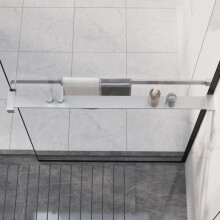 Berkfield Shower Shelf for Walk-in Shower Wall Chrome 80 cm Aluminium