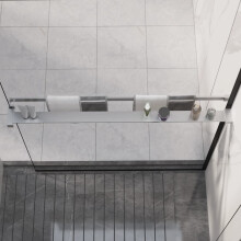 Berkfield Shower Shelf for Walk-in Shower Wall Chrome 100 cm Aluminium