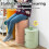 Round Stackable Bedside Table with Hidden Drawer Storage, Compact Nightstand for Bedroom Bathroom, Green 2Layer 4