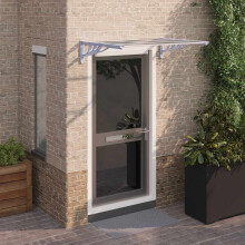 Berkfield Door Canopy Grey and Transparent 122x90 cm Polycarbonate