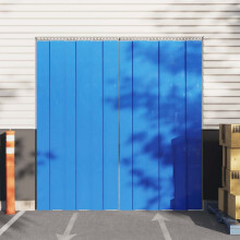 Berkfield Door Curtain Blue 300 mmx2.6 mm 10 m PVC