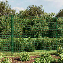 Berkfield Wire Mesh Fence with Spike Anchors Green 2.2x10 m
