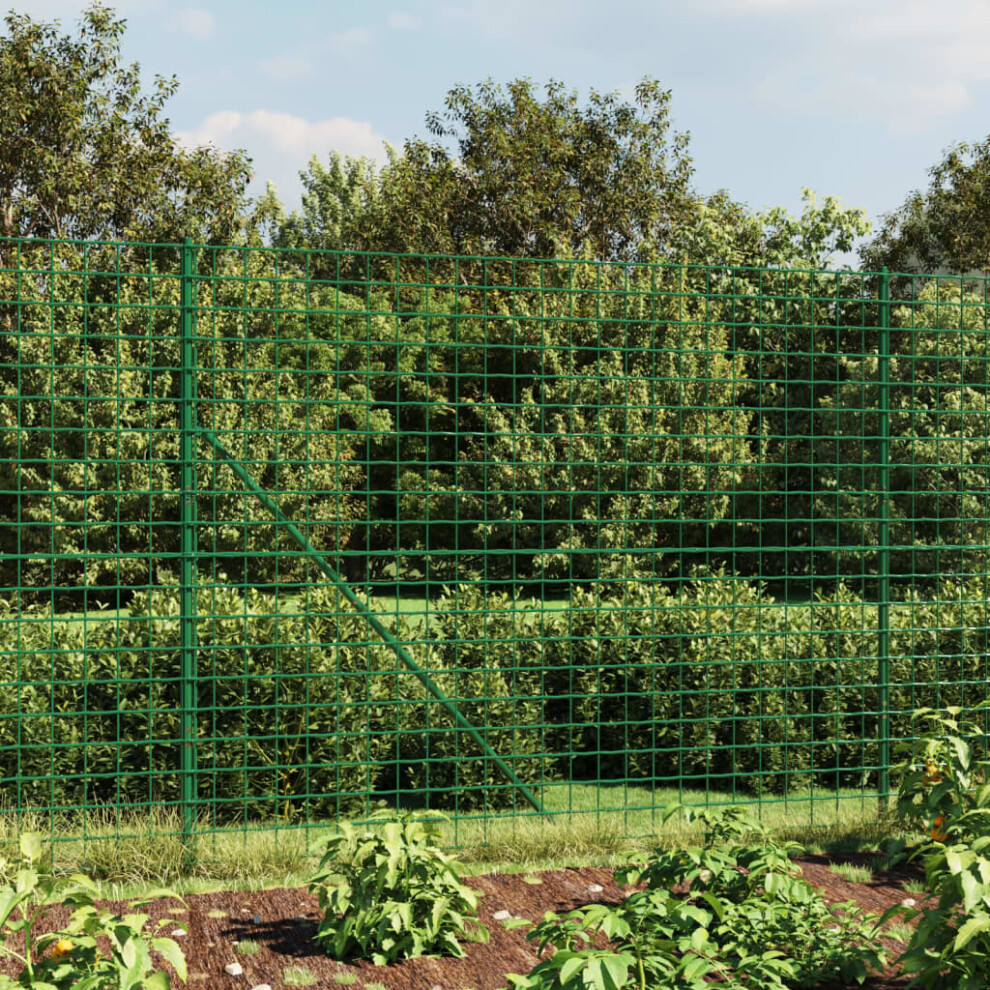 Berkfield Wire Mesh Fence With Spike Anchors Green 2.2X25 M 735902420938