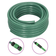 Berkfield Garden Hose with Fitting Set Green 0.5" 10 m PVC