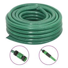 Berkfield Garden Hose with Fitting Set Green 0.75" 20 m PVC