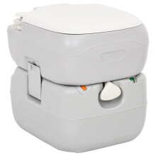 Berkfield Portable Camping Toilet Grey and White 22+12 L HDPE