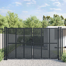 Berkfield Garden Gate Anthracite 300x175 cm Steel