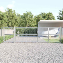 Berkfield Mesh Garden Gate Silver 500x125 cm Galvanised Steel