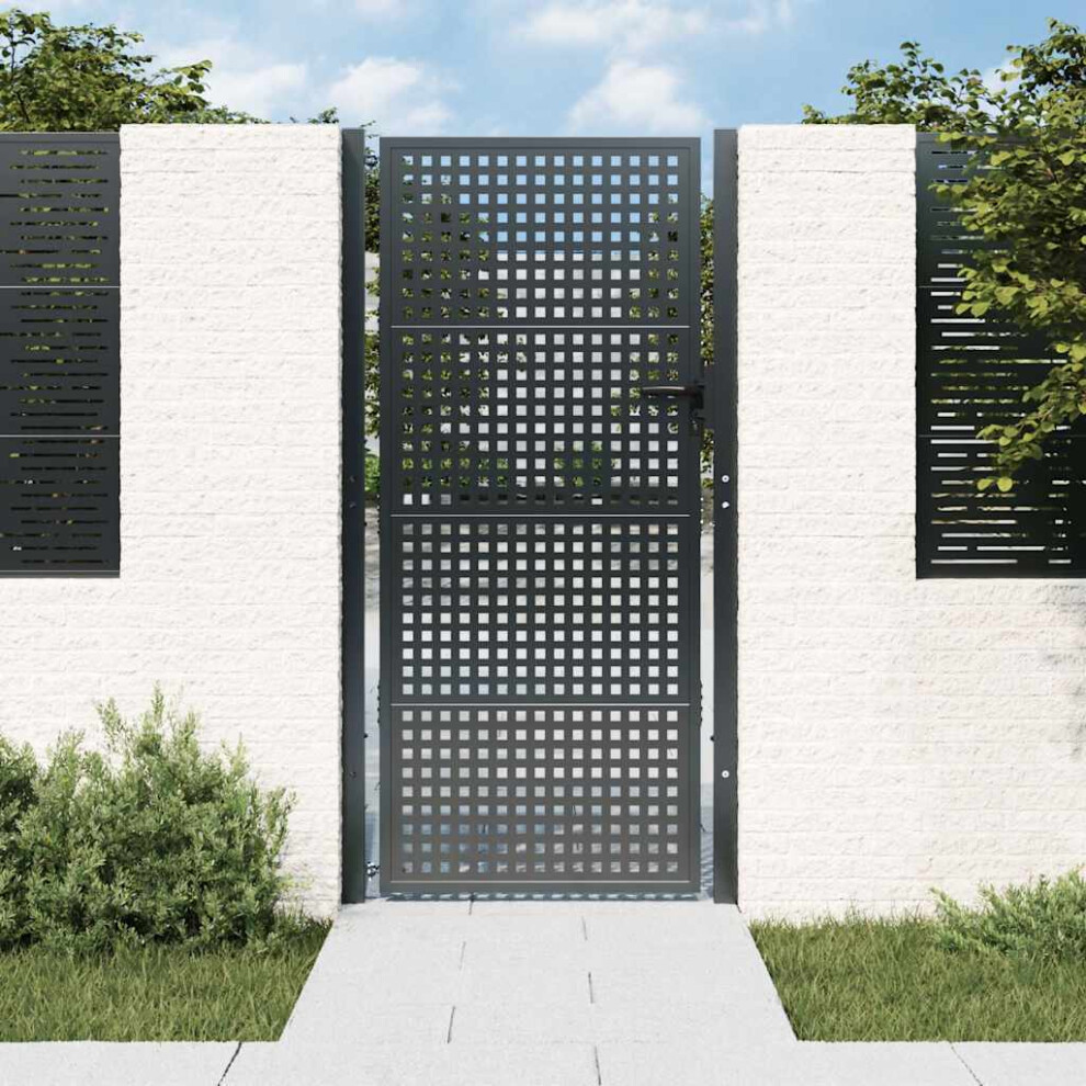 Berkfield Garden Gate Anthracite 100X175 Cm Steel 1183556291784
