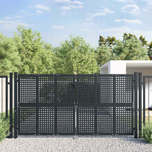 Berkfield Garden Gate Anthracite 300x125 cm Steel