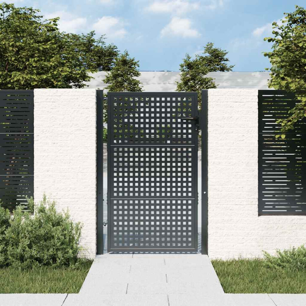 Berkfield Garden Gate Anthracite 100X150 Cm Steel 9434753498639