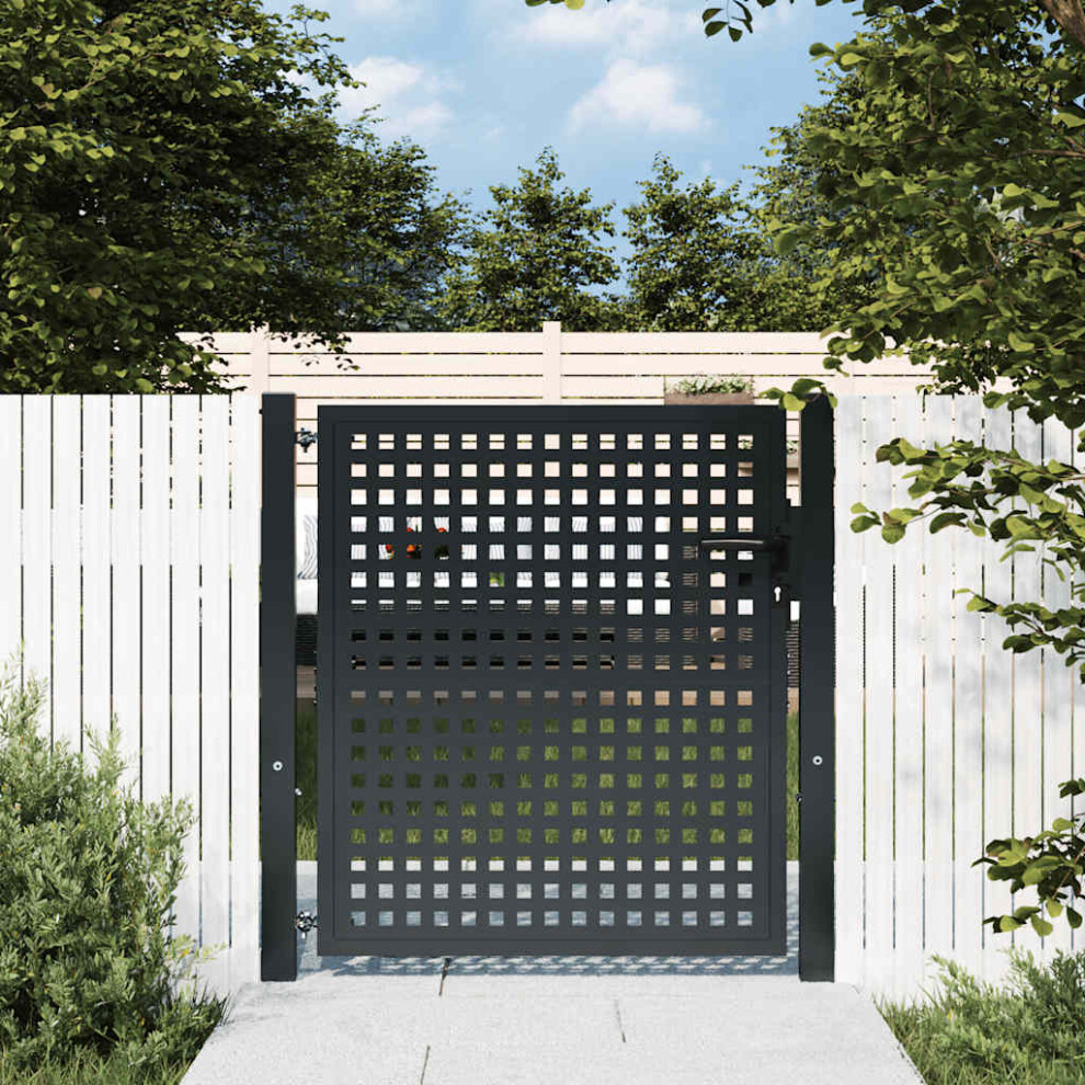 Berkfield Garden Gate Anthracite 100X100 Cm Steel 8592871783134