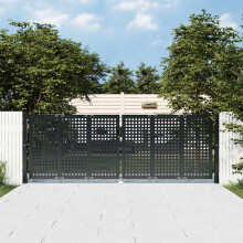 Berkfield Garden Gate Anthracite 300x75 cm Steel