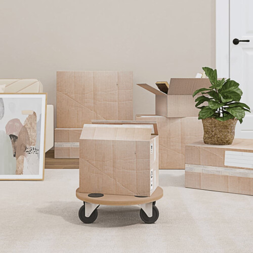 Berkfield Dolly Trolleys 2 pcs Round Engineered Wood
