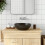 Berkfield Countertop Basin Black Round Œ¶41x14 cm Ceramic 1