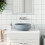 Berkfield Countertop Basin Grey Round Œ¶41x14 cm Ceramic 1