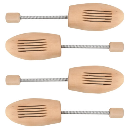 Berkfield Shoe Trees 2 Pairs EU 43-46 Solid Wood Lotus