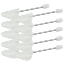 Berkfield Shoe Trees 5 Pairs White EU 35-38 Plastic