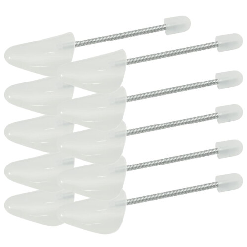 Berkfield Shoe Trees 5 Pairs White EU 35-38 Plastic