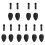 Berkfield Shoe Trees 5 Pairs Black EU 38-44 Plastic 1