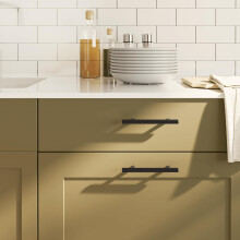 Berkfield Cabinet Handles 10 pcs Black 96 mm Stainless Steel