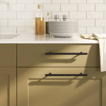 Berkfield Cabinet Handles 5 pcs Black 192 mm Stainless Steel