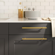 Berkfield Cabinet Handles 5 pcs Gold 224 mm Stainless Steel