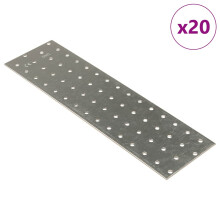 Berkfield Perforated Plates 20 pcs 2 mm 300x80 mm Galvanised Steel