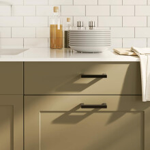 Berkfield Cabinet Handles 10 pcs Black 96 mm Stainless Steel