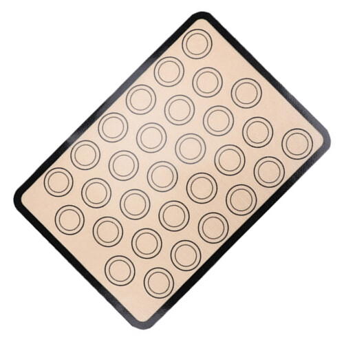Double Tone Silicone Baking Mat Nonstick Fronts For Even-Black