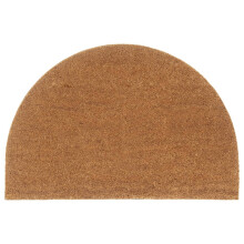 Berkfield Door Mat Natural Half Round 60x90 cm Tufted Coir