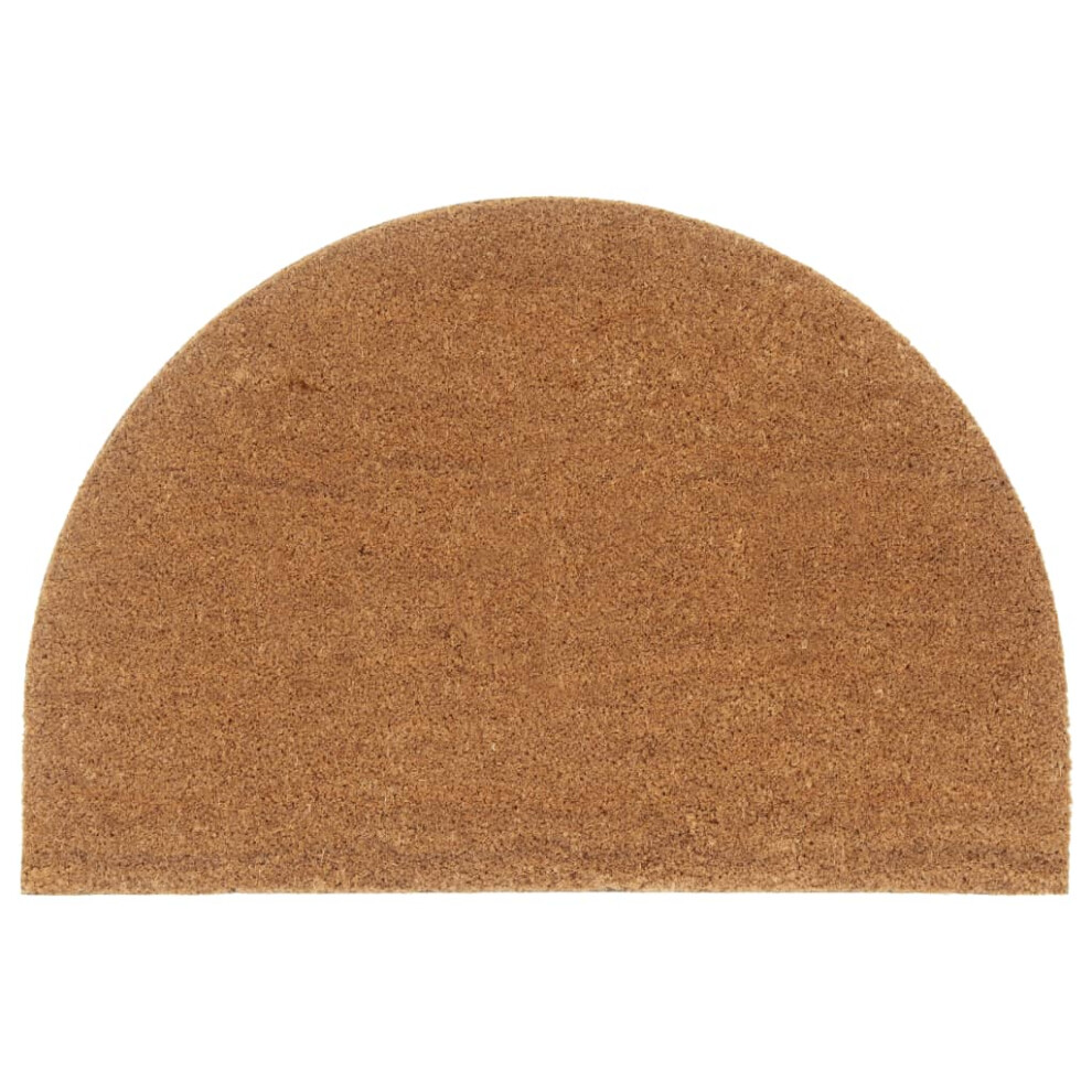 Berkfield Door Mat Natural Half Round 60X90 Cm Tufted Coir 7658500973657