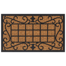 Berkfield Door Mat Rectangular 45x75 cm Rubber and Coir