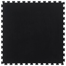 Berkfield Rubber Floor Tile Black 12 mm 100x100 cm