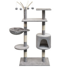 Berkfield Cat Tree with Sisal Scratching Posts 125 cm Grey