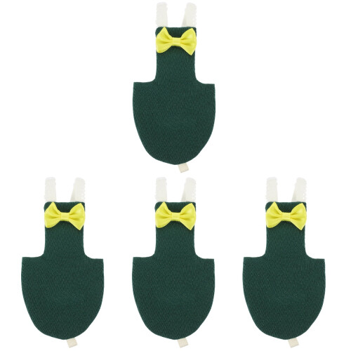 4Pcs Practical Green Bird Clothes Diapers for Cockatiels Protection