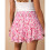 Women'S Ruffled Skirt Rose Red Floral Patterns M 4
