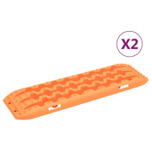Berkfield Traction Boards 2 pcs Orange 106x30.5x7 cm Nylon