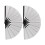 Ventilateur KungFu pliable, durable, scintillant,-Argent 1