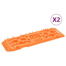 Berkfield Traction Boards 2 pcs Orange 107x31x7 cm Nylon