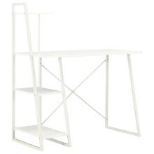 Berkfield Desk with Shelving Unit White 102x50x117 cm